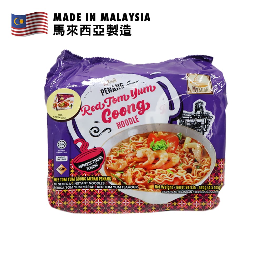 MyKuali Penang Red Tom Yum Goong Noodle 105g x 4 packs