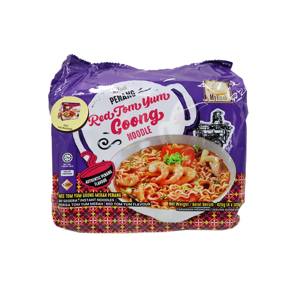 MyKuali Penang Red Tom Yum Goong Noodle 105g x 4 packs