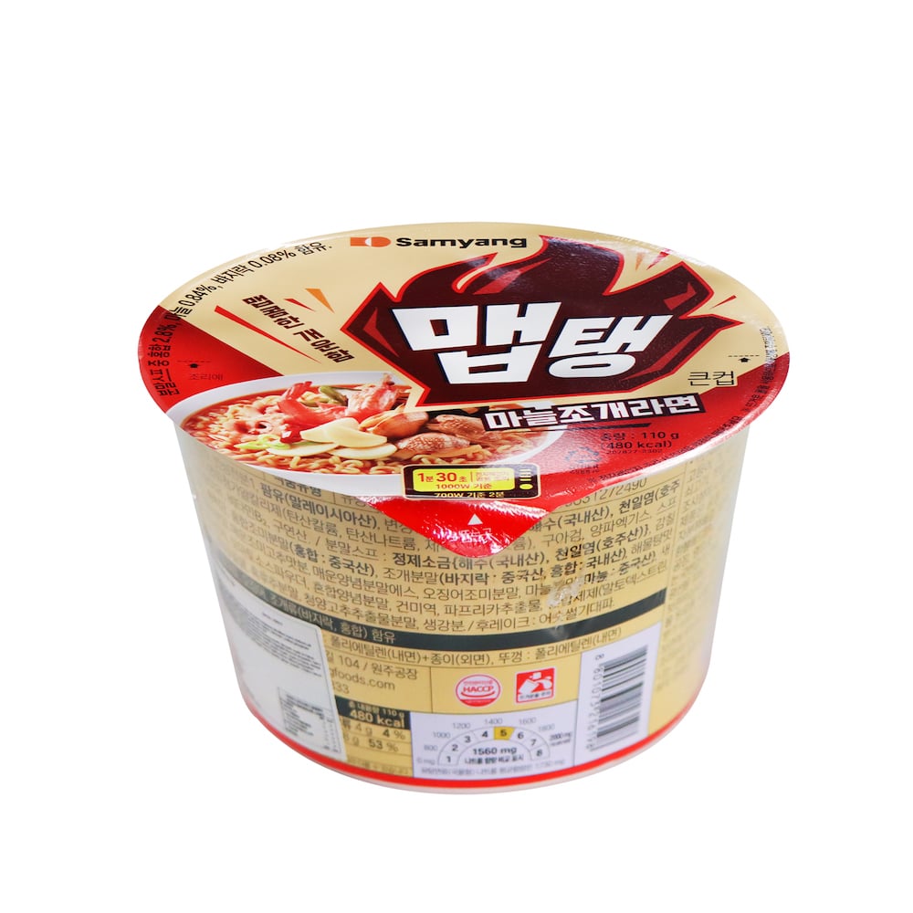 三養 蒜辣蜆香碗裝拉麵 110克