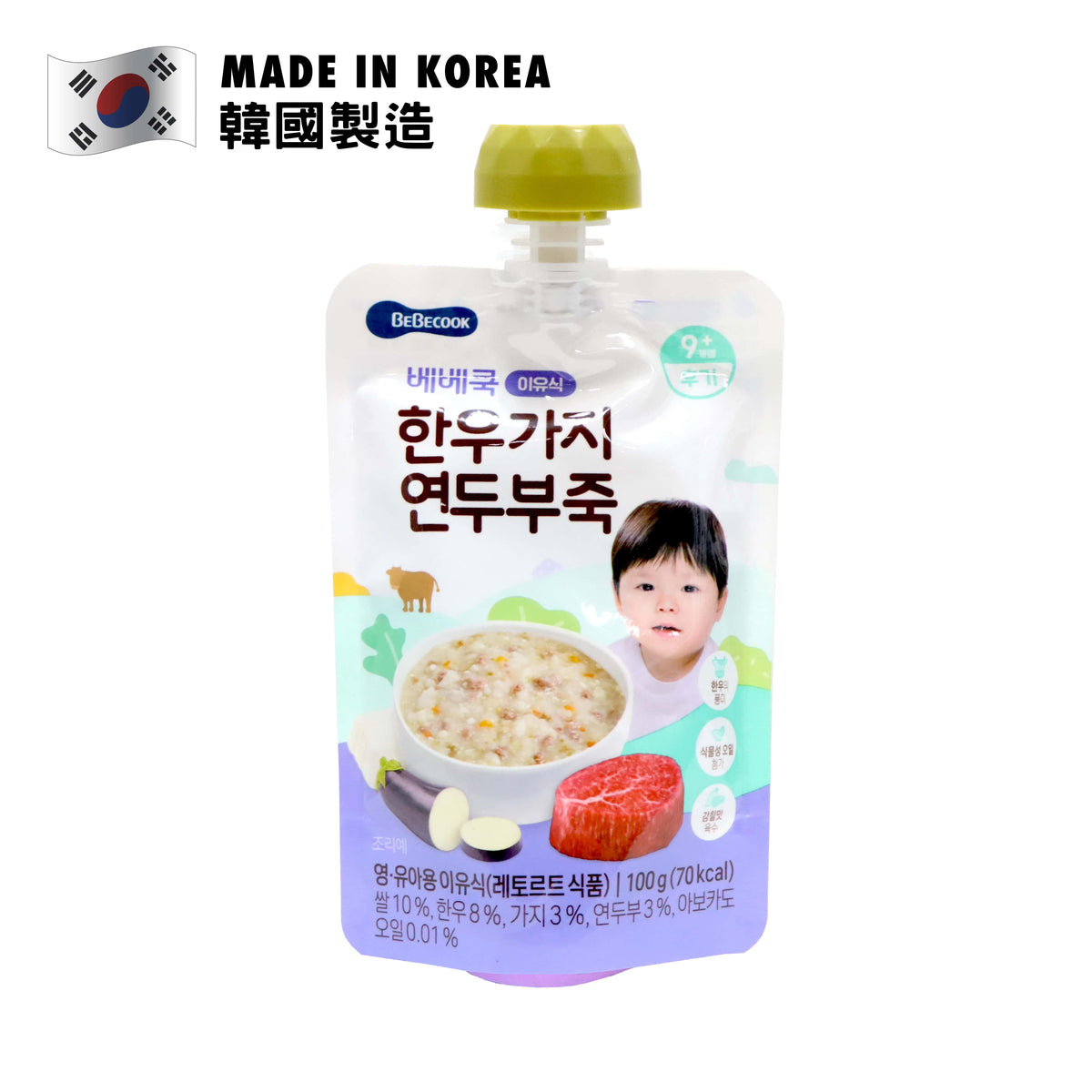 Bebecook 韓牛茄子豆腐粥 100克