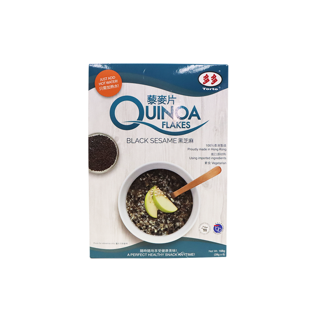 Torto Quinoa Flakes Black Sesame 28g x 6 Sachets