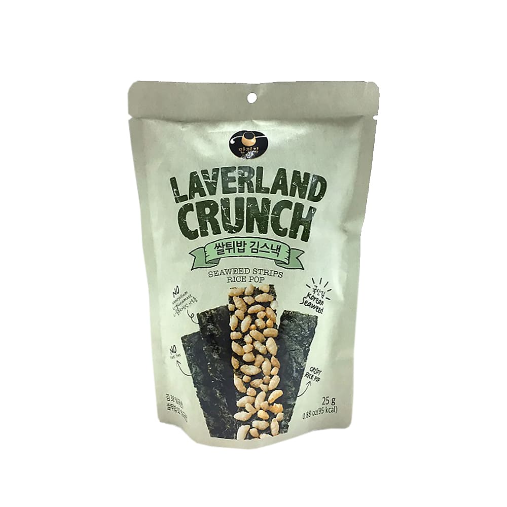 Manjun Laverland Crunch Seaweed Snack with Rice Pop 25g