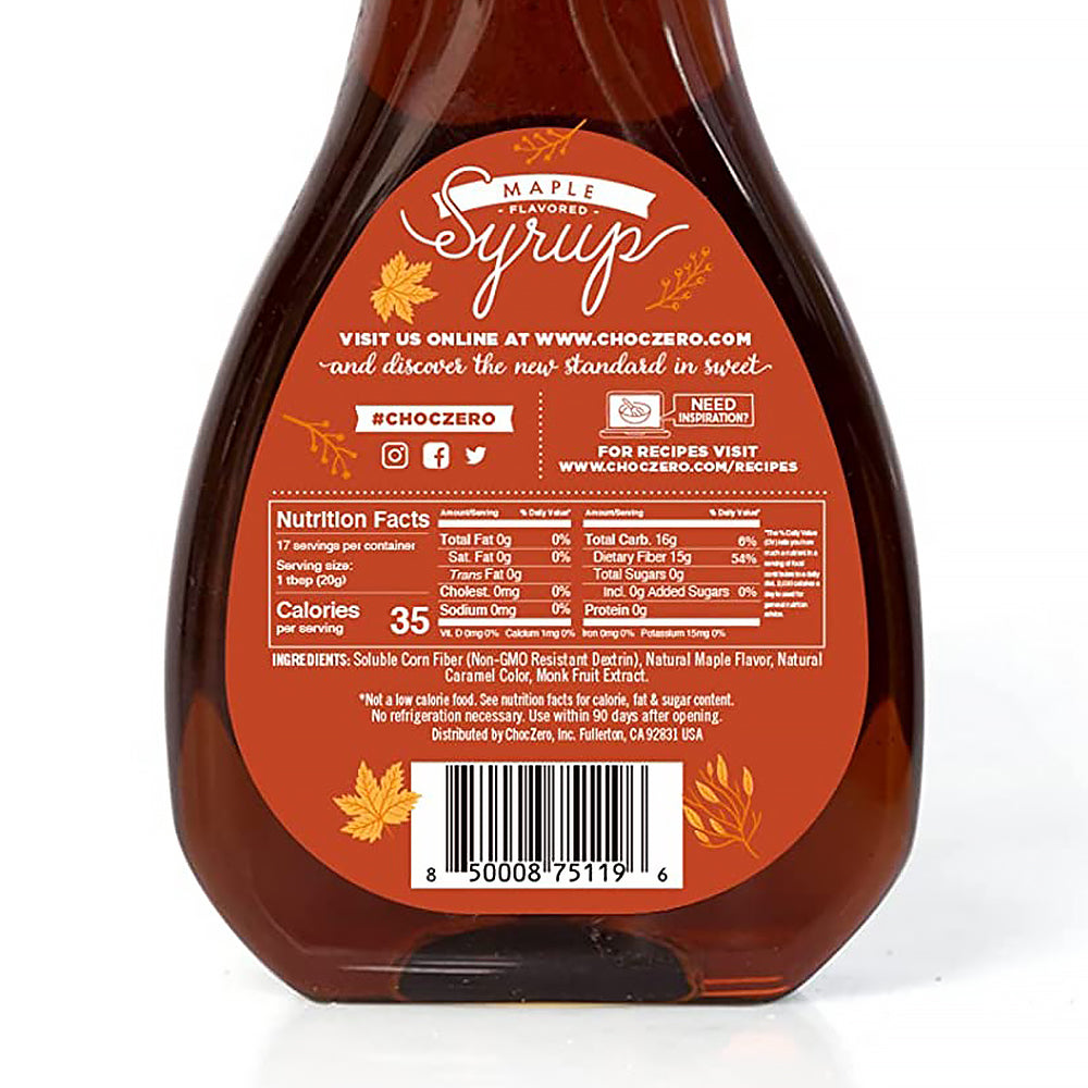 ChocZero Keto Vegan Sugar Free Maple Syrup 340g