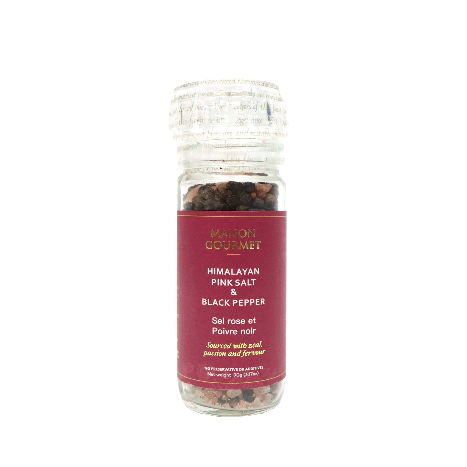 Maison Gourmet Himalayan Pink Salts & Black Pepper Grinder 90g