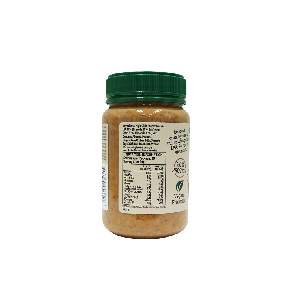 Mother Earth Natural LSA Peanut Butter 380g