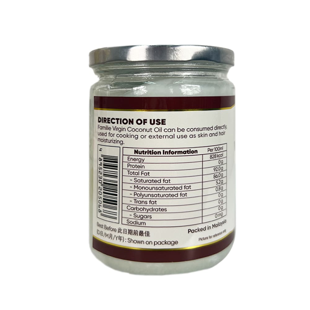 Familie Virgin Coconut Oil 500ml