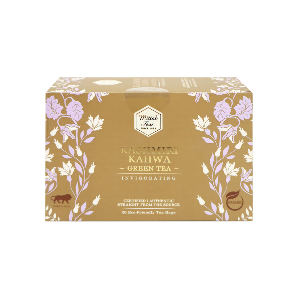 Mittal Teas Kashmiri Kahwa Green Tea (20 Eco-Friendly Bags)