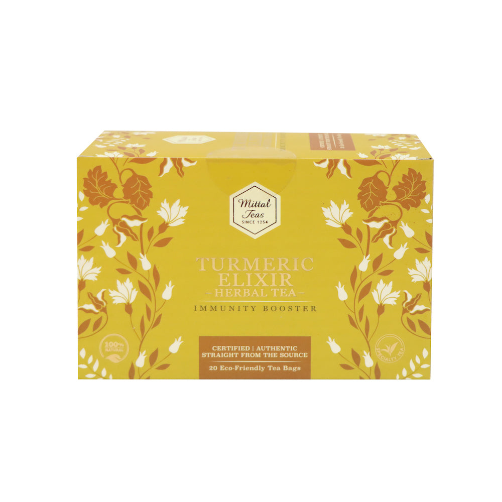 Mittal Teas Turmeric Elixir Herbal Tea (20 Eco Friendly Bags)