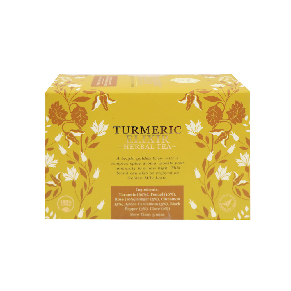 Mittal Teas Turmeric Elixir Herbal Tea (20 Eco Friendly Bags)