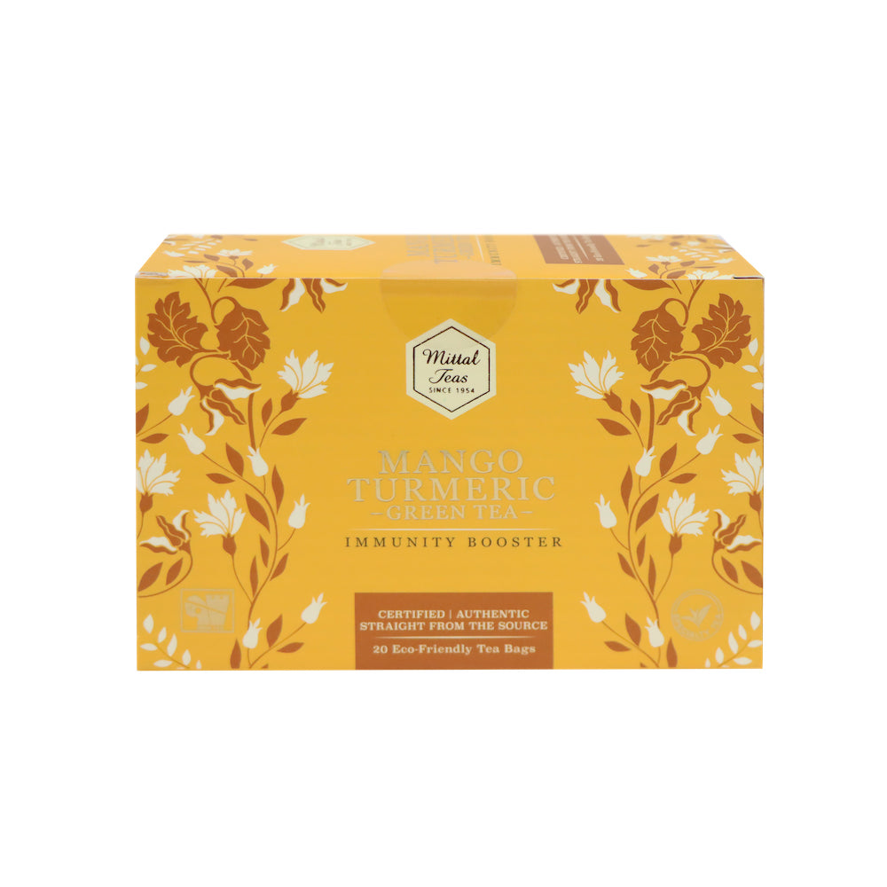Mittal Teas Mango Turmeric Green Tea (20 Eco Friendly Bags)
