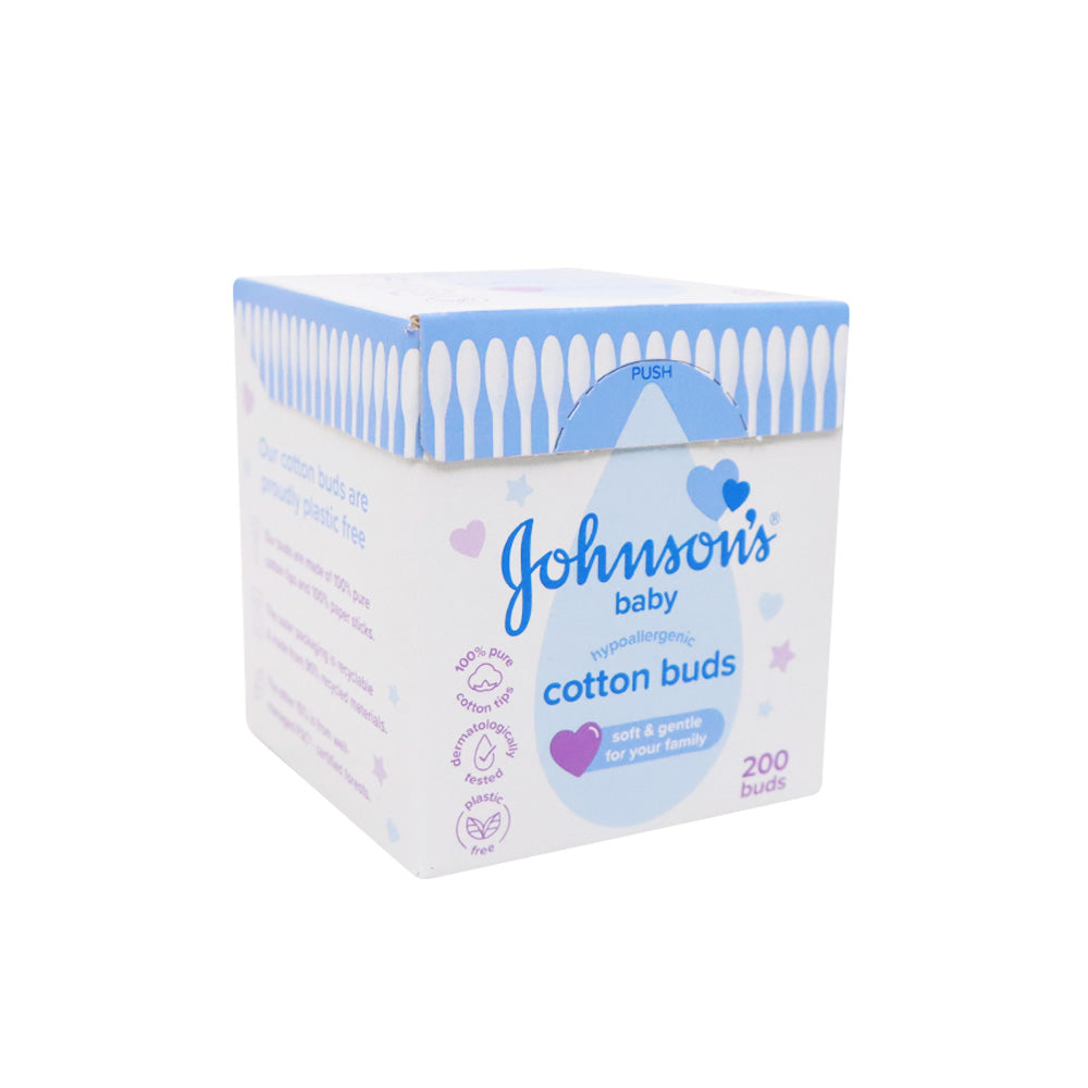 Johnson's Baby 強生嬰兒 100%純棉棉花棒 200支 (無塑紙棒裝)