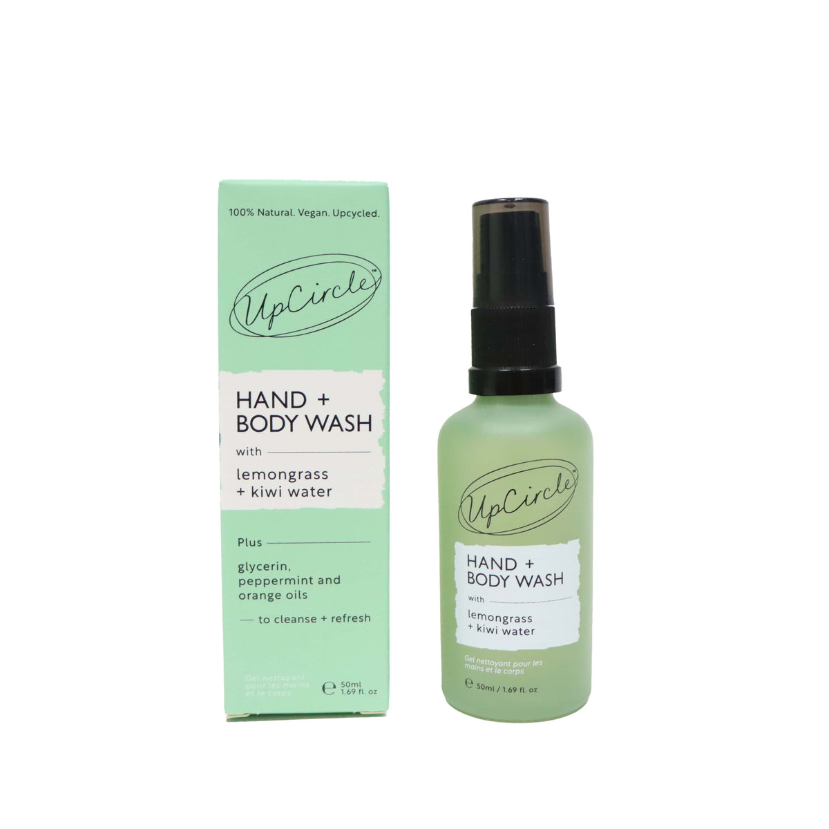 UpCircle Beauty 二合一洗手沐浴露 (檸檬草+奇異果水) 便攜裝 50毫升
