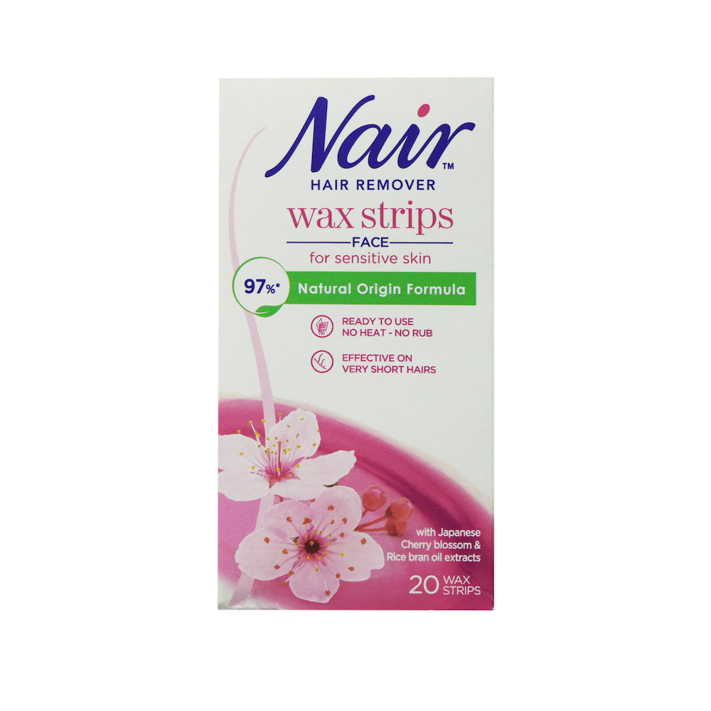 Nair Hair Remover Face Wax Strips 20pcs (For Sensitive Skin)