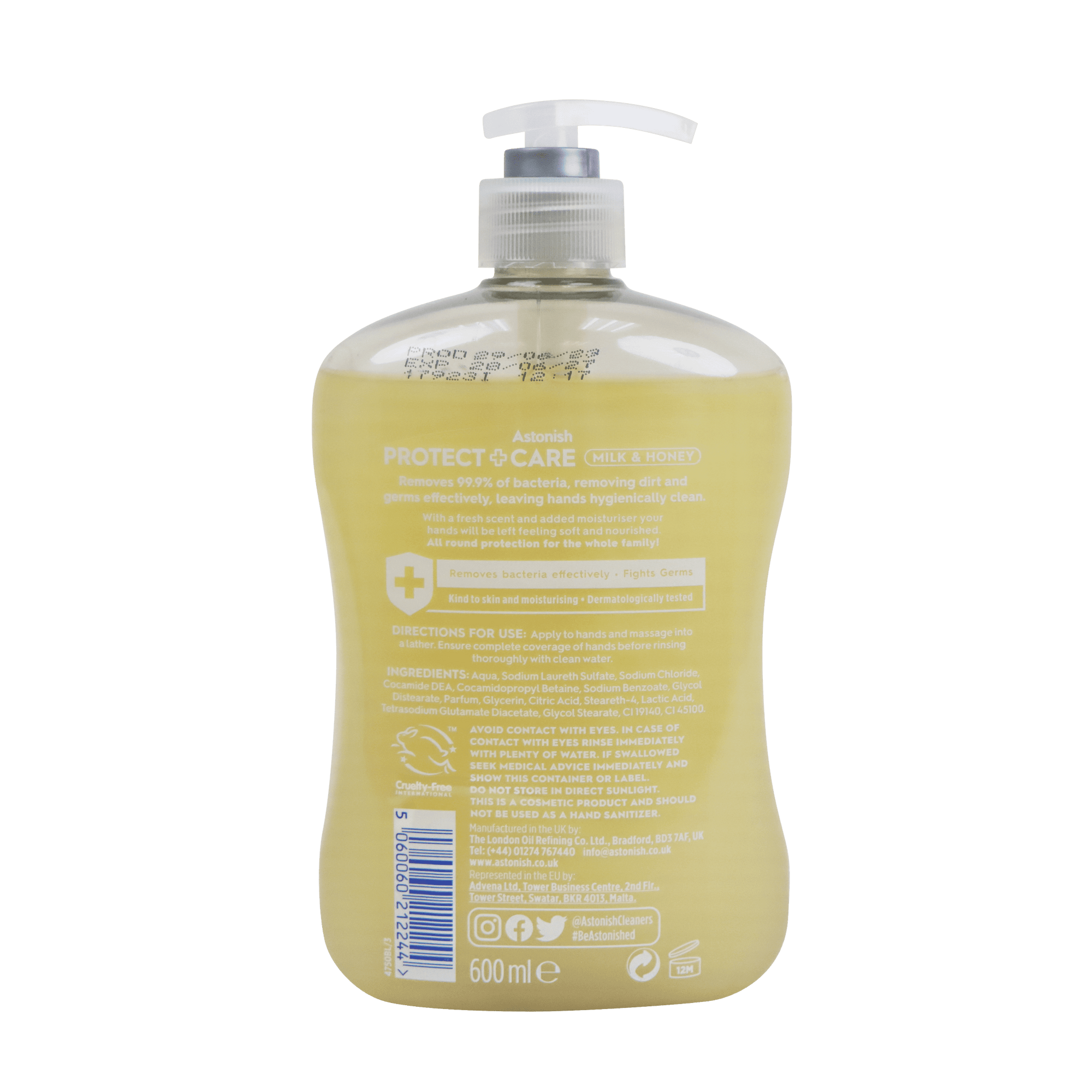 Astonish Antibacterial Handwash Milk & Honey 600ml