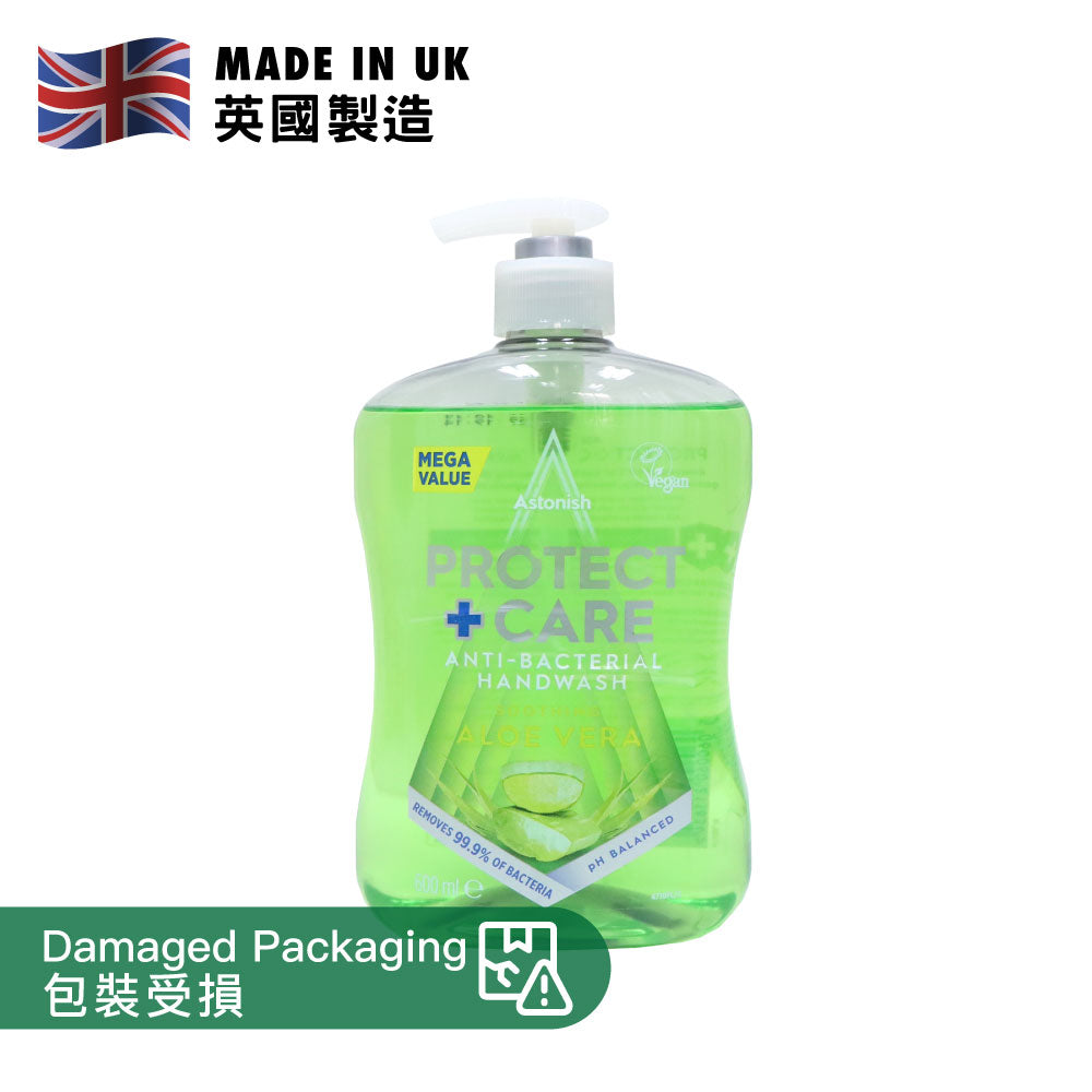 Astonish Protect and Care Antibacterial Handwash + Aloe Vera 600ml