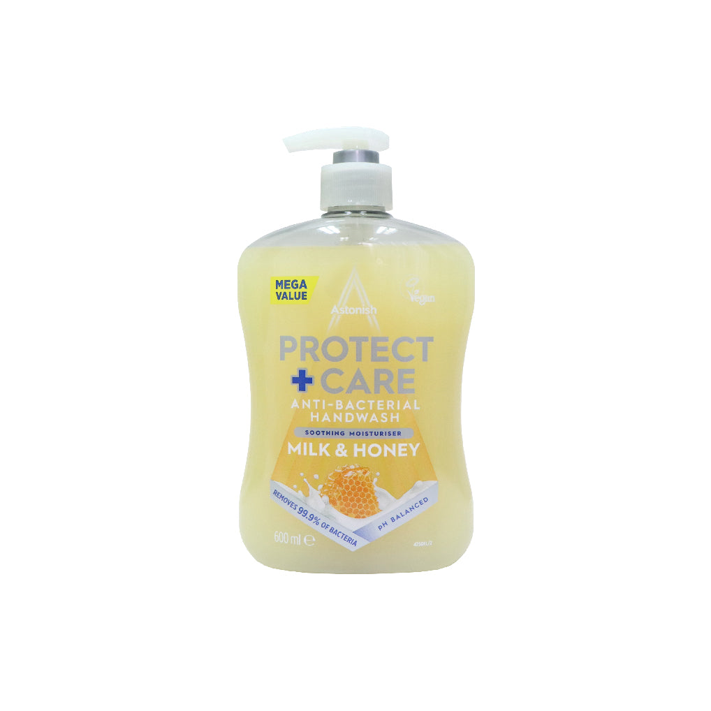 Astonish 英國潔 99%抗菌洗手液 600毫升 (牛奶蜜糖味) [外樽包裝或有凹陷，不影響使用]