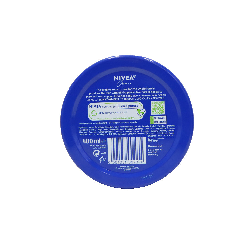 Nivea 妮維雅 深層滋潤潤膚膏 400毫升 (經典小藍罐鐵盒裝)