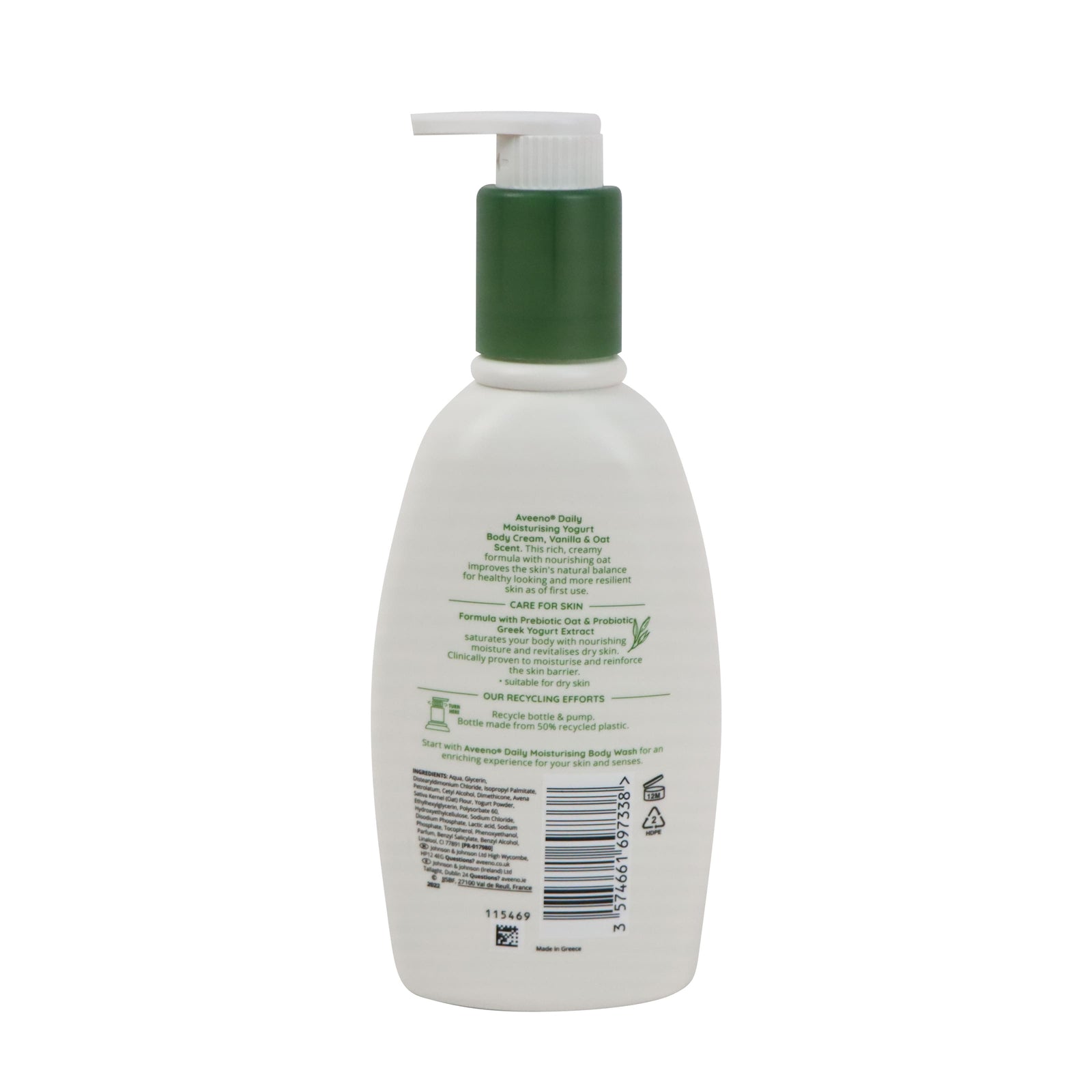 Aveeno 天然保濕乳酪潤膚乳 雲尼拿及燕麥香味 泵裝 300毫升