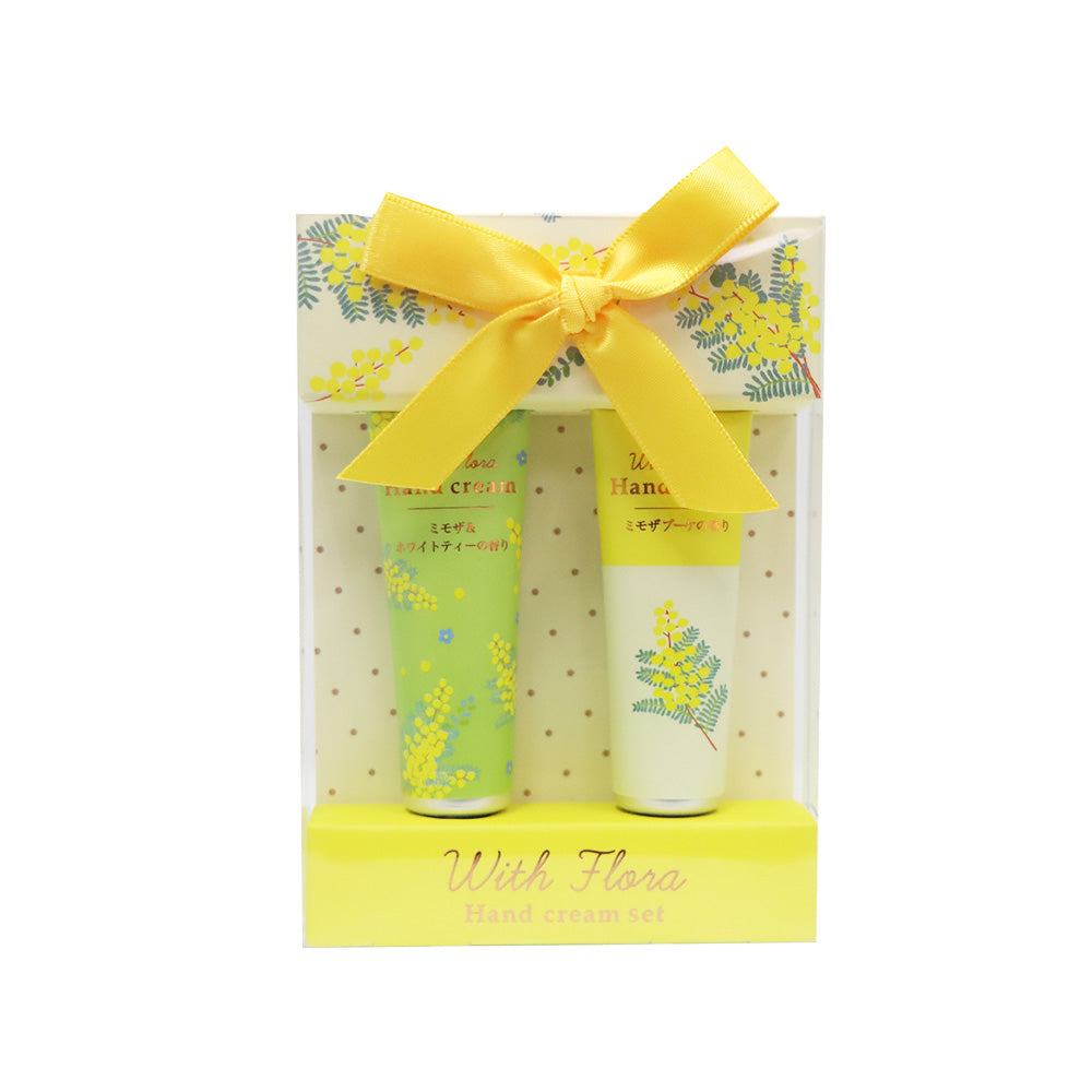 Charley With Flora Hand Cream Set (Mimosa &amp; Mimosa and White Tea) 10g x 2