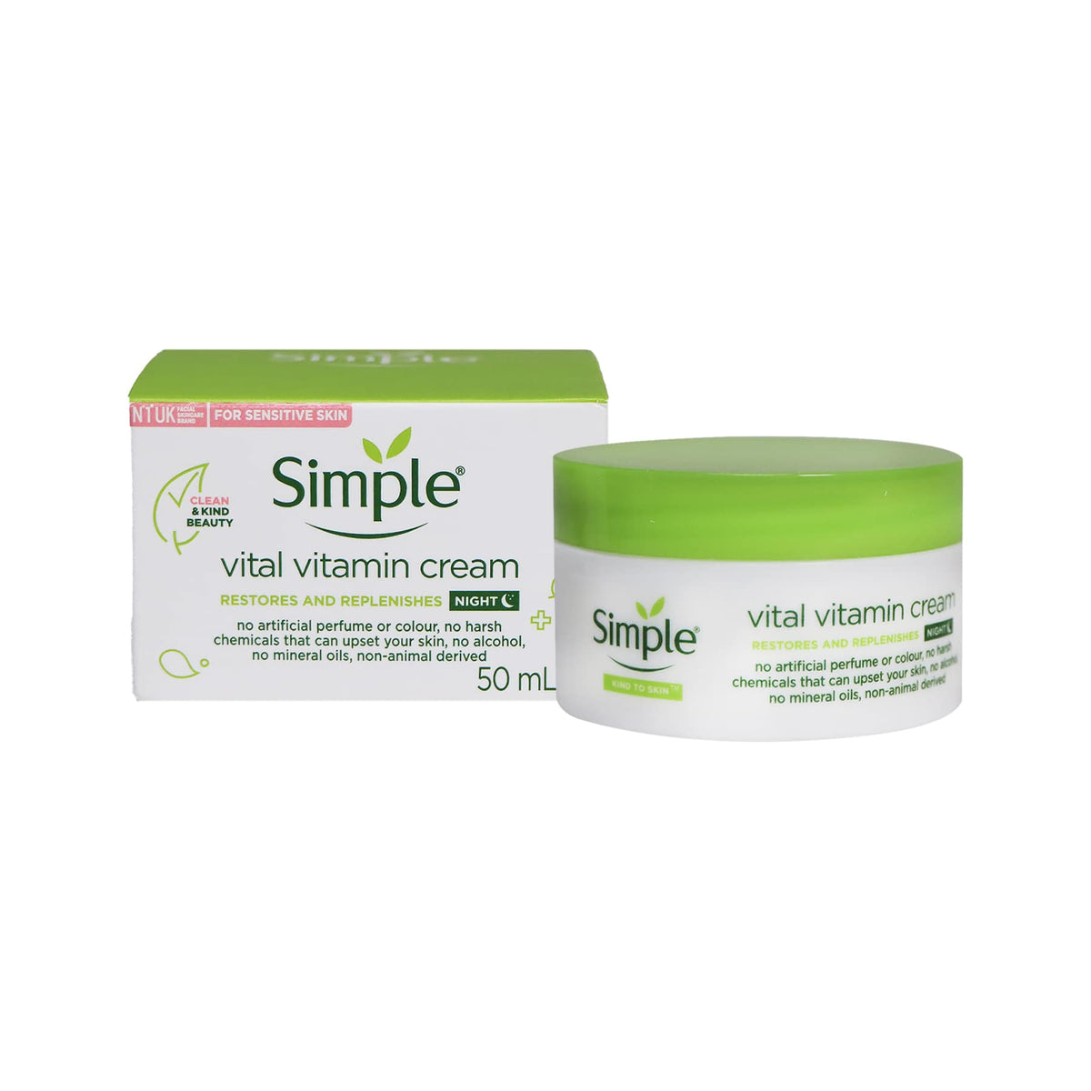 Simple 維他命修護晚霜 50毫升