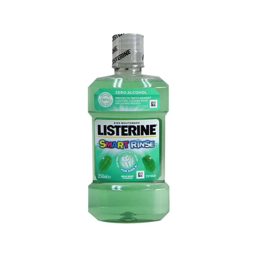Listerine Smart Rinse Mouthwash Mild Mint 250ml (Kids 6+)