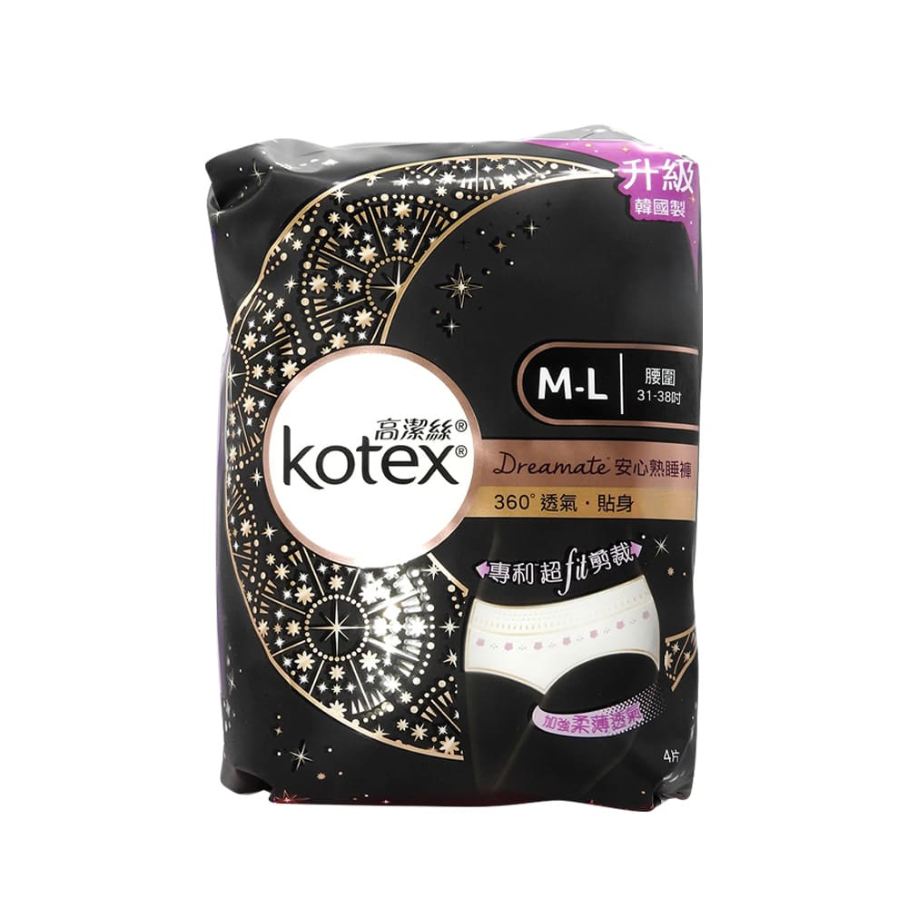Kotex Dreamate Overnight Pants M-L Size 4pcs