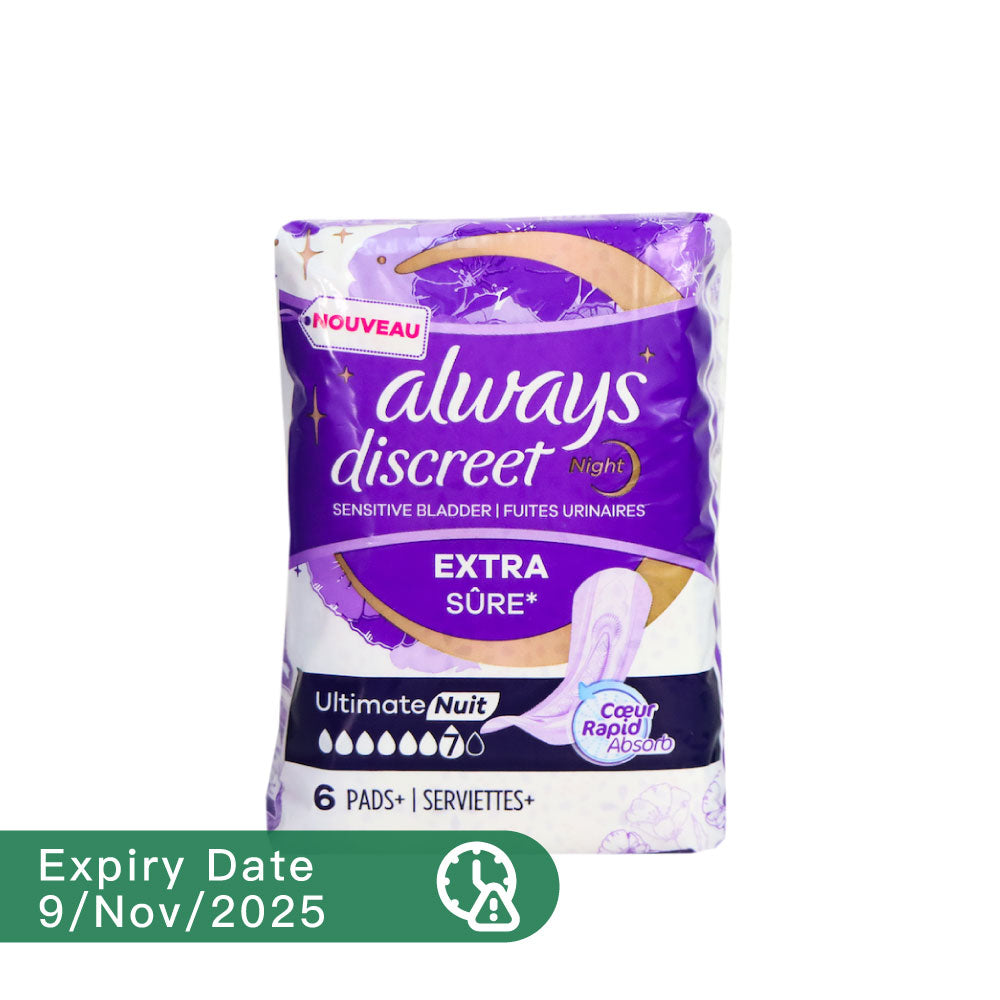 [P&G] Always Discreet Ultimate Night Sensitive Bladder 38cm (6pcs)