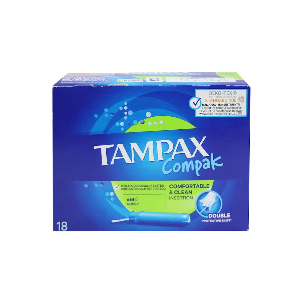 Tampax 衛生棉條連導入管 小巧裝 18條裝 (多流量)