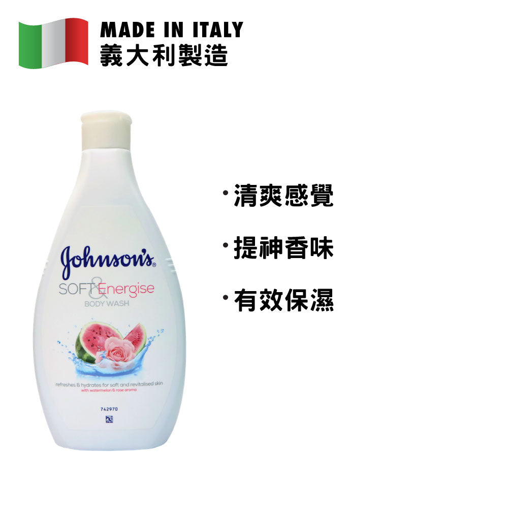 Johnson's Soft & Energise Body Wash 400ml (Watermelon & Rose Aroma)