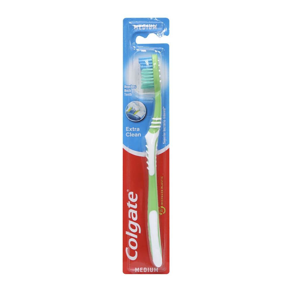 Colgate Extra Clean Medium Bristle Toothbrush (Green)