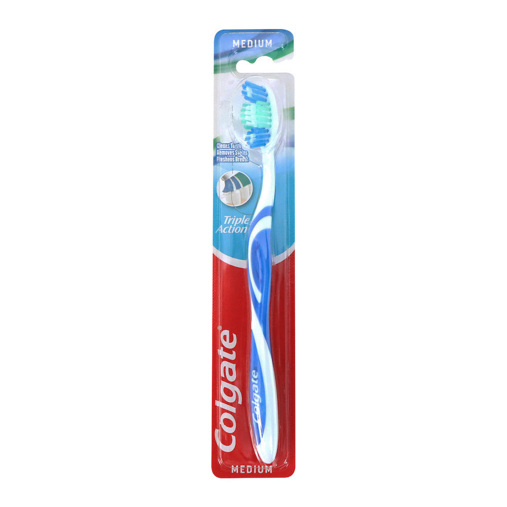 Colgate Triple Action Medium Bristle Toothbrush (Blue)