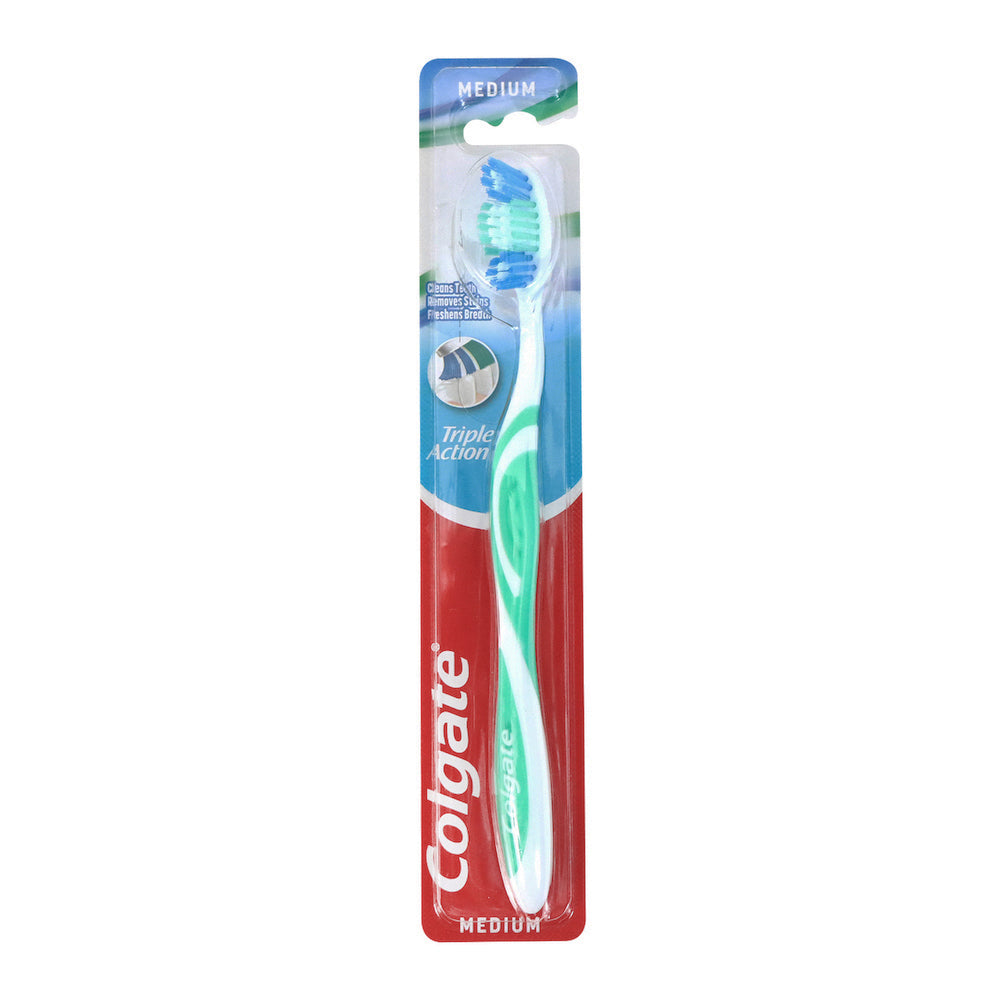 Colgate Triple Action Medium Bristle Toothbrush (Green)