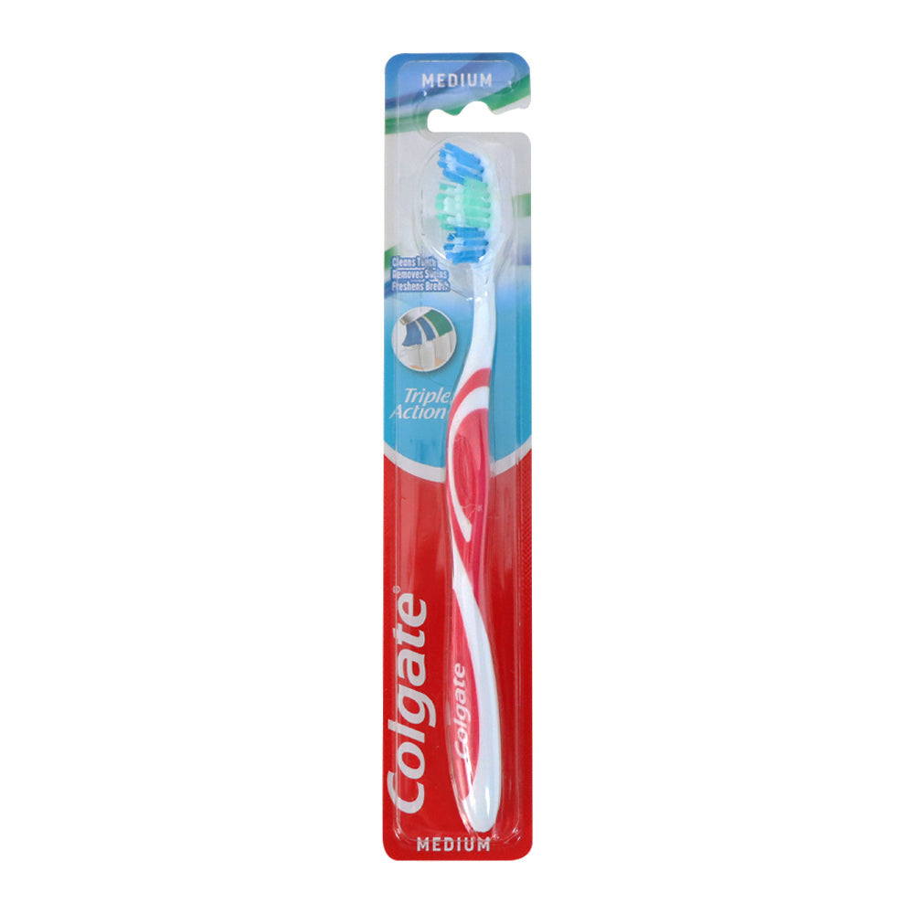 Colgate Triple Action Medium Bristle Toothbrush (Red)