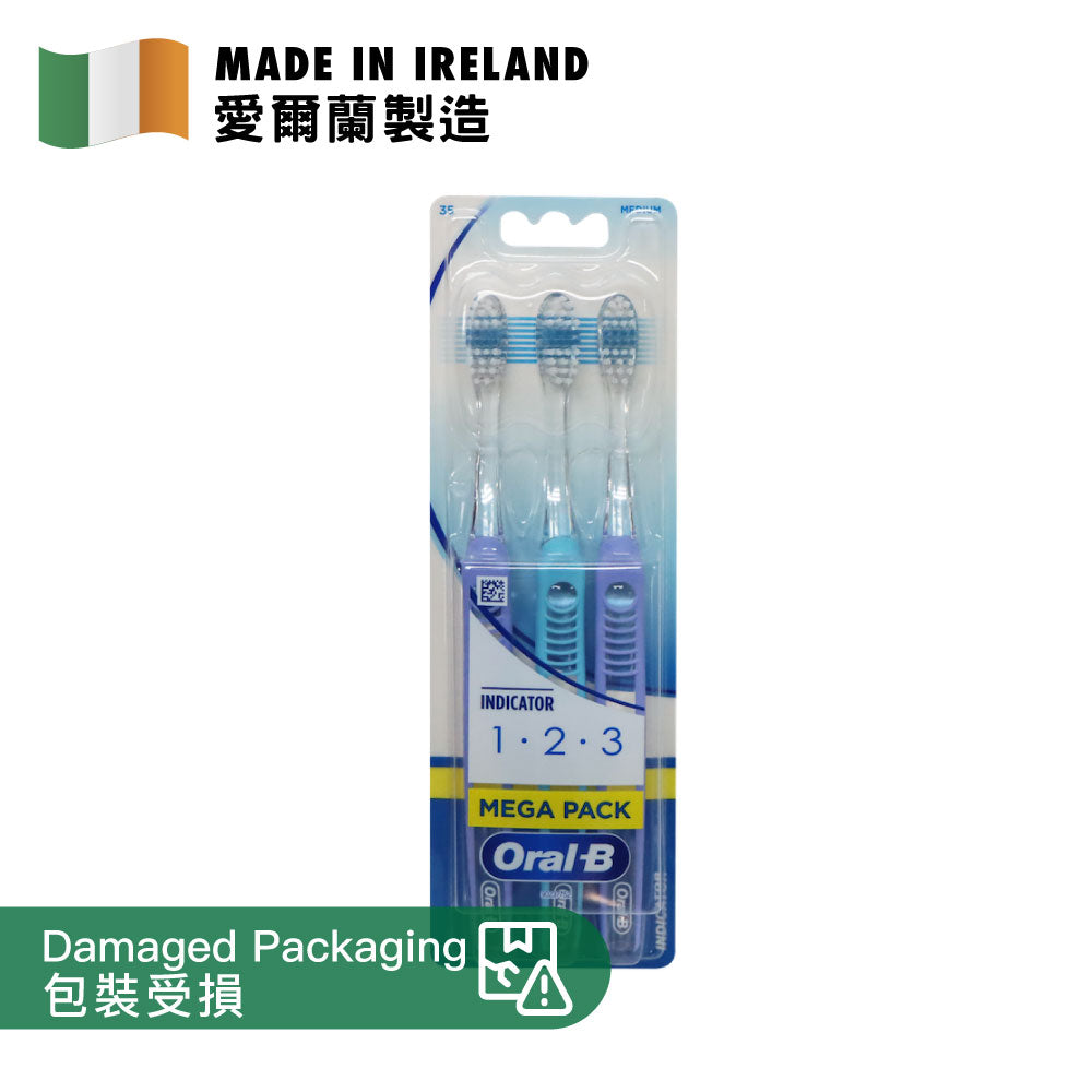[DP] Oral-B 1-2-3 Indicator Toothbrush 3pcs (Random Colour)