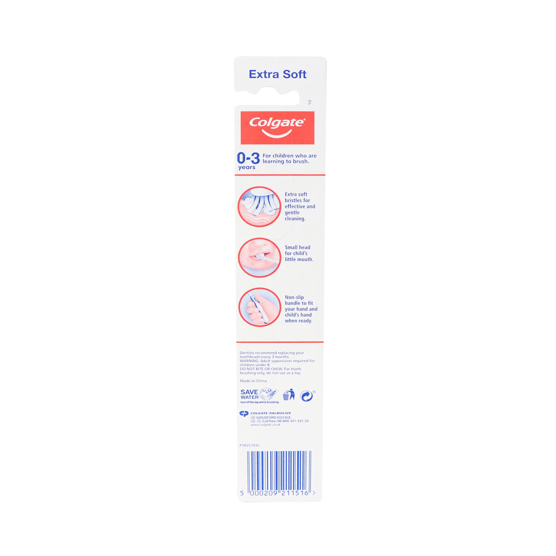 Colgate Kids Extra Soft Toothbrush (0-3 Years) (Blue)