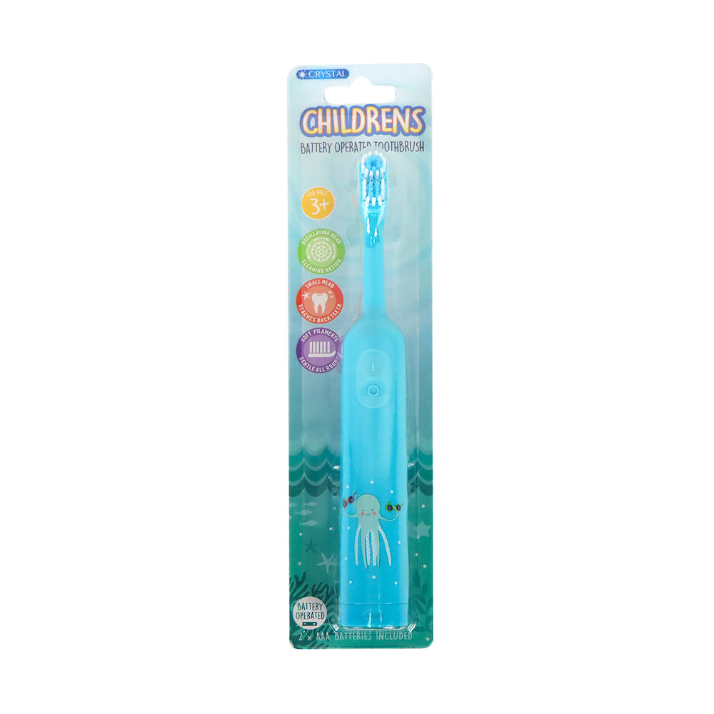 Crystal Childrens Battery Operated Toothbrush (Blue)