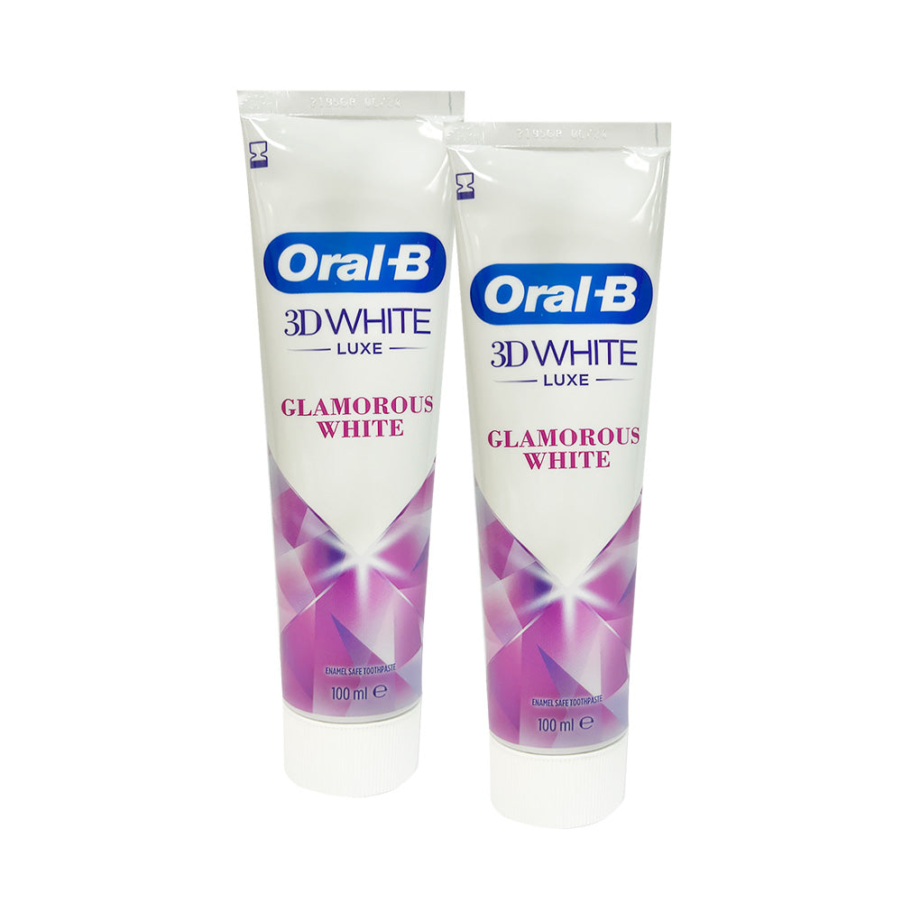 Oral-B 3D White Luxe Glamorous White Toothpaste 100ml x 2