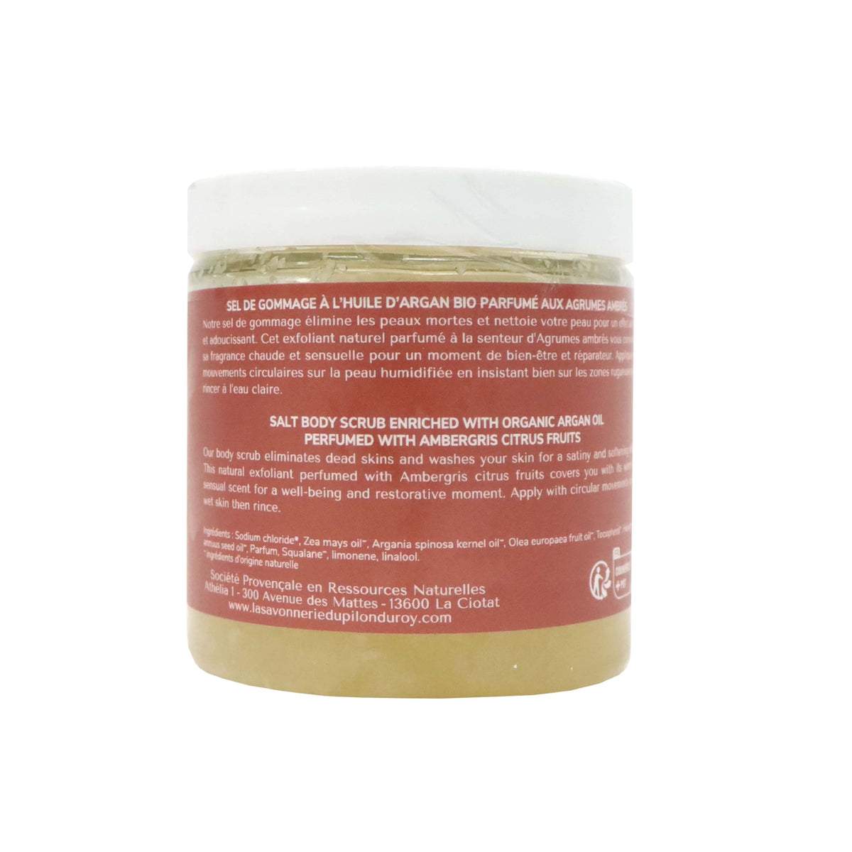 Pilon du Roy Organic Argan Oil Scrub Salt 350g
