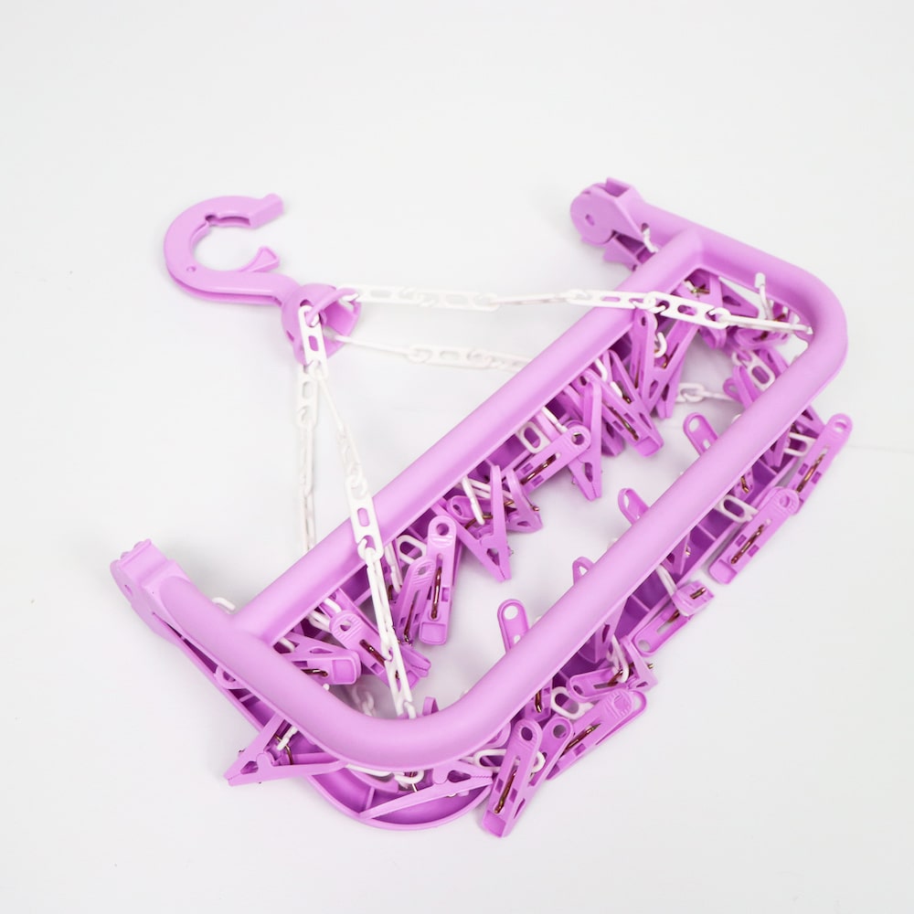 Foldable Clothes Hanger Drying Rack (Purple)