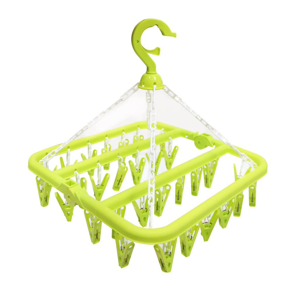 Foldable Clothes Hanger Drying Rack (Green)