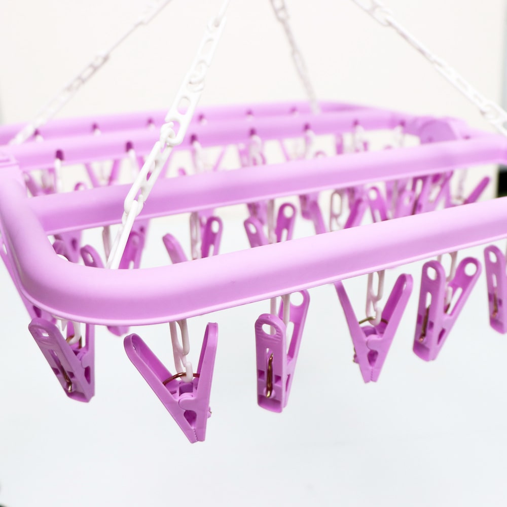 Foldable Clothes Hanger Drying Rack (Purple)
