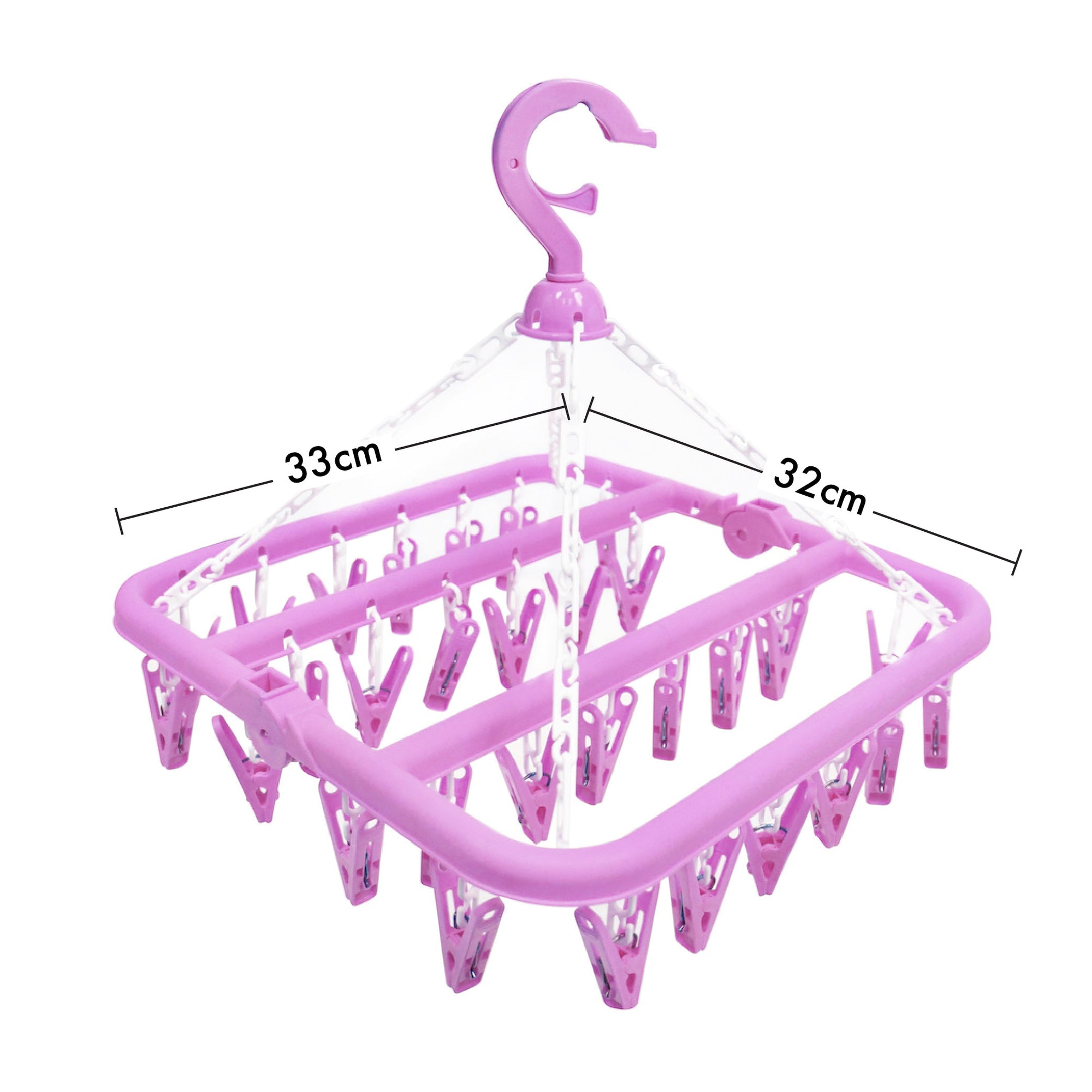 Foldable Clothes Hanger Drying Rack (Purple)