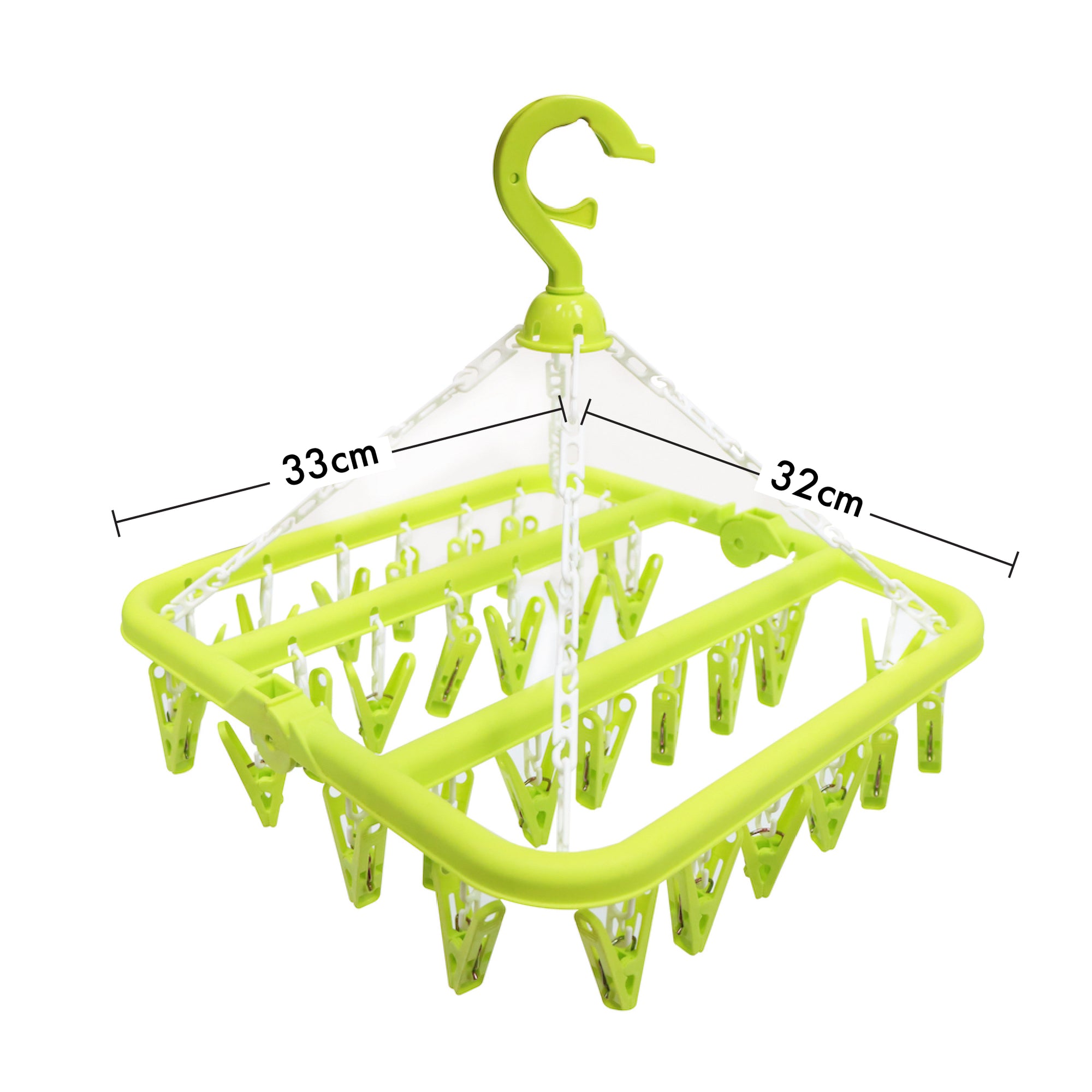 Foldable Clothes Hanger Drying Rack (Green)