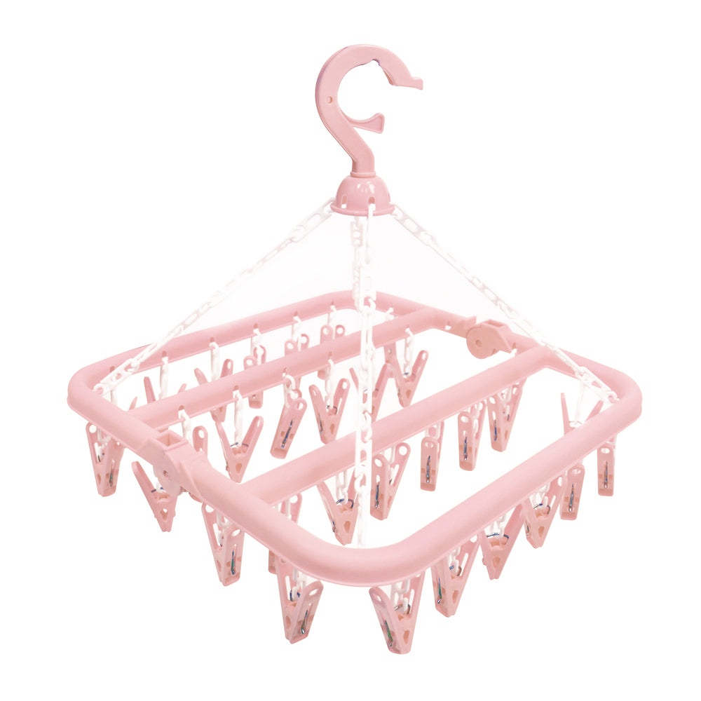 Foldable Clothes Hanger Drying Rack (Pink)