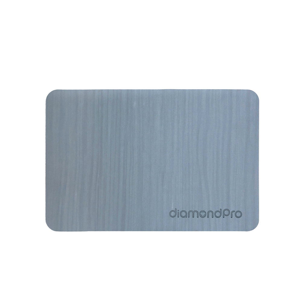 DiamondPro 浴室瞬效吸水珪藻土軟地墊 灰藍直紋 中碼