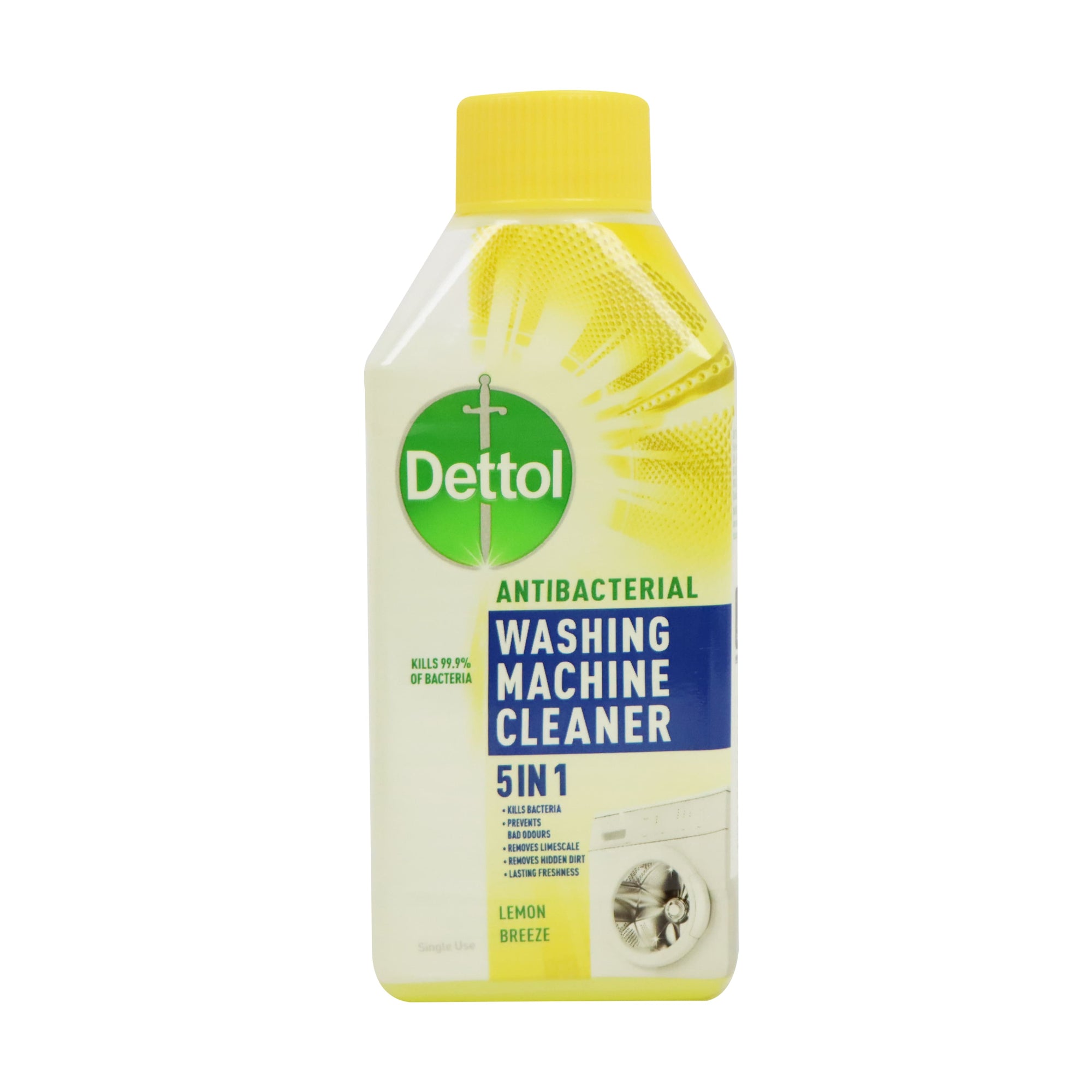 Dettol 5-in-1 Antibacterial Washing Machine Cleaner 250ml (Lemon)