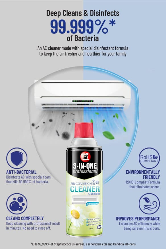 WD-40 三合一免過水冷氣清潔劑 仲夏涼風 331毫升