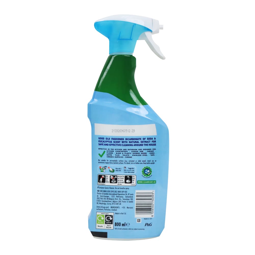 [P&G] Flash 小蘇打多功能家居清潔噴霧 尤加利清香 800毫升