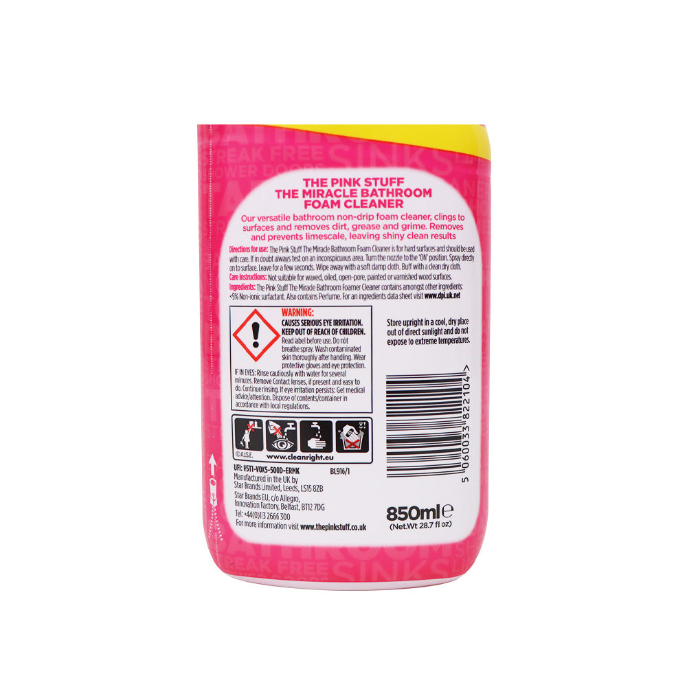 The Pink Stuff The Miracle Bathroom Foam Cleaner 850ml