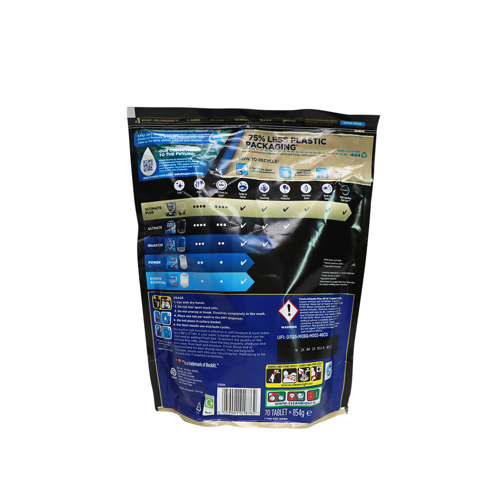Finish 亮碟 升級全效深層潔淨碗碟清潔球 70粒 (洗碗碟機專用) (檸檬味)